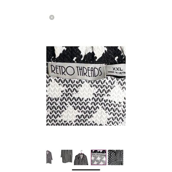 Retro Threads 2XL HoundsTooth 3/4 Bell Sleeves Two Button Closure Classic Jacket - Picture 3 of 6